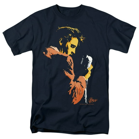 Elvis Presley Men's Early Elvis T-shirt Large Navy