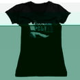 thumbnail image 1 of Elvis Presley Elv 75 Logo Junior Women's V-Neck T-Shirt Black, 1 of 2