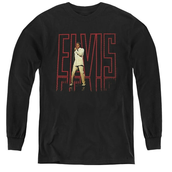 Elvis Presley - Elvis 68 Album - Youth Long Sleeve Shirt - Large