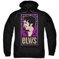 thumbnail image 1 of Elvis Presley Elvis Is Adult Pullover Hoodie Sweatshirt Black, 1 of 2