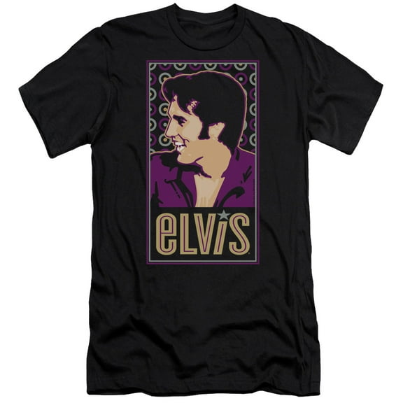 Elvis Presley Elvis Is Premium Canvas Slim Fit T-Shirt Black