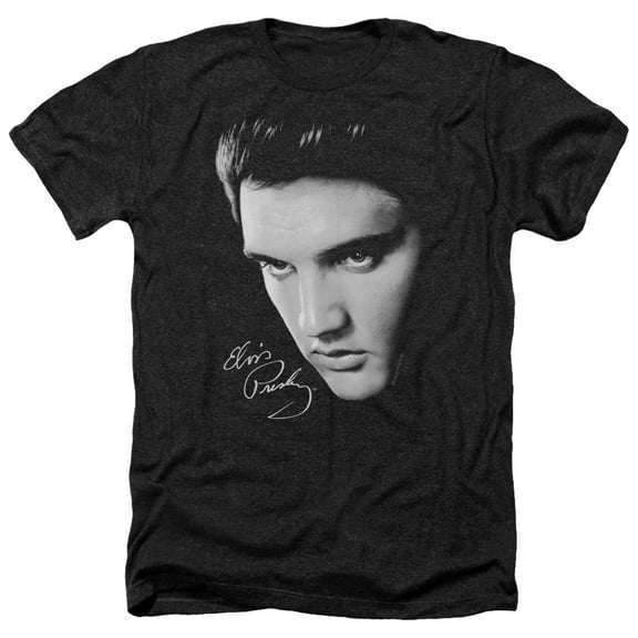 Elvis Presley - Face - Heather Short Sleeve Shirt - Large