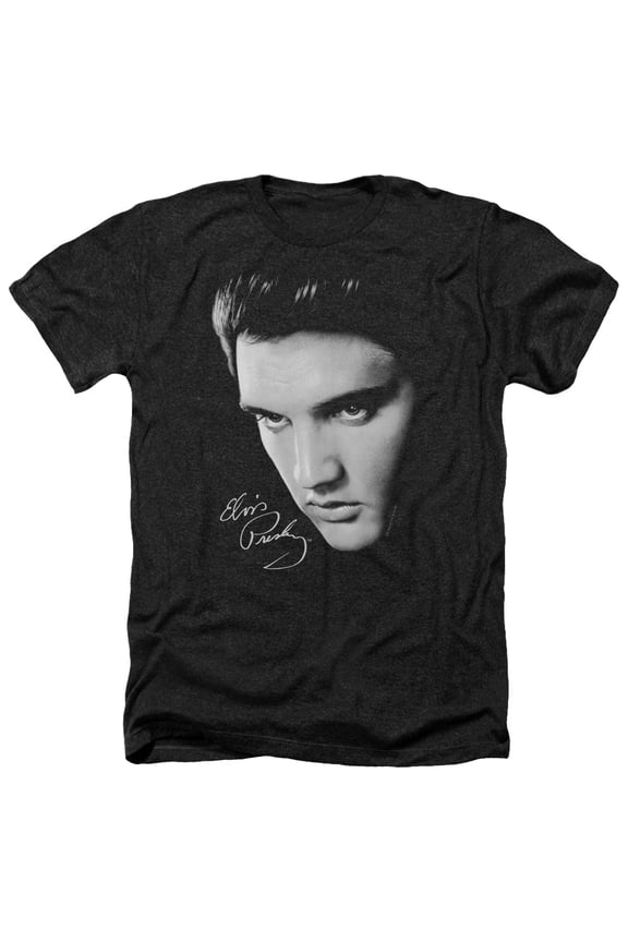 Elvis Presley - Face - Heather Short Sleeve Shirt - Medium