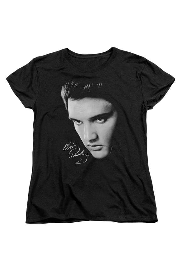 Elvis Presley - Face - Women's Short Sleeve Shirt - Small