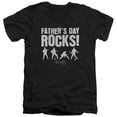 thumbnail image 1 of Elvis Presley Fathers Day Rocks Adult V-Neck T-Shirt Black, 1 of 2