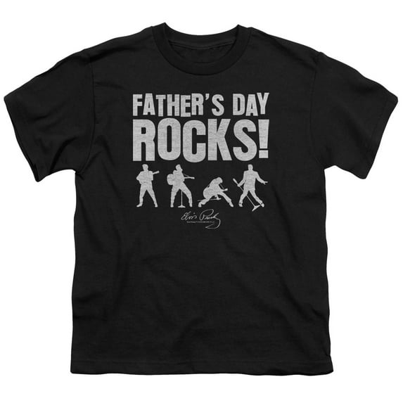 Elvis Presley - Fathers Day Rocks - Youth Short Sleeve Shirt - Small
