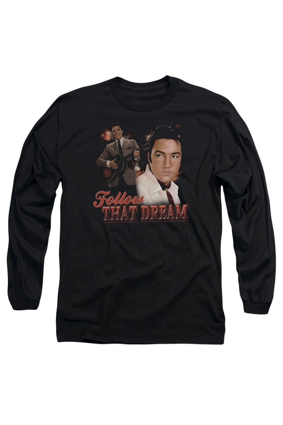 Elvis Presley Follow That Dream-Long Sleeve Adult 18/1 Black