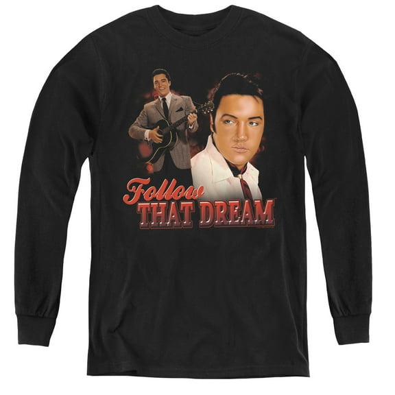 Elvis Presley Follow That Dream Youth Long Sleeve T-Shirt Black