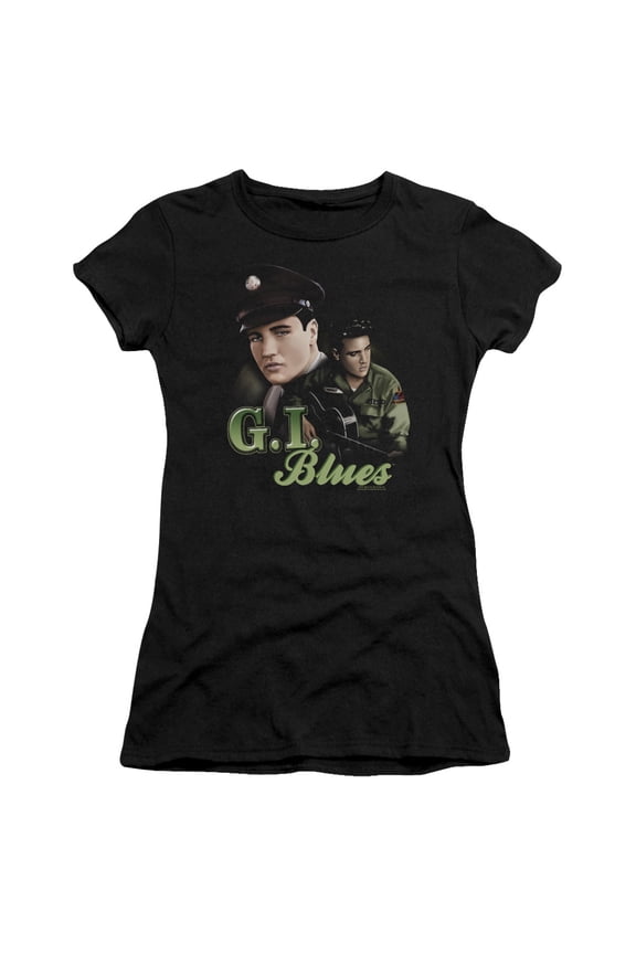 Elvis Presley - G I Blues - Juniors Teen Girls Cap Sleeve Shirt - Small
