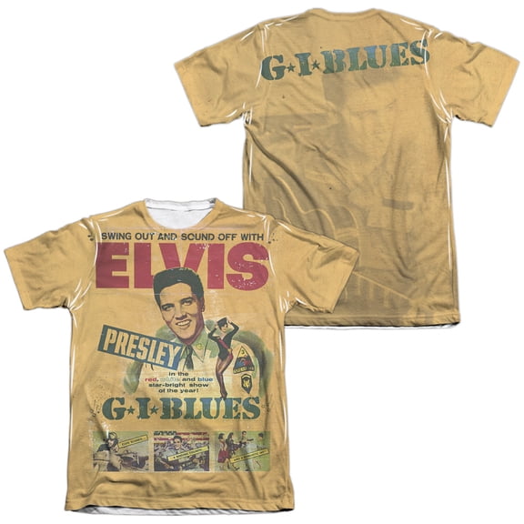 Elvis Presley GI Blues (Front/Back Print) Sublimated T-Shirt White