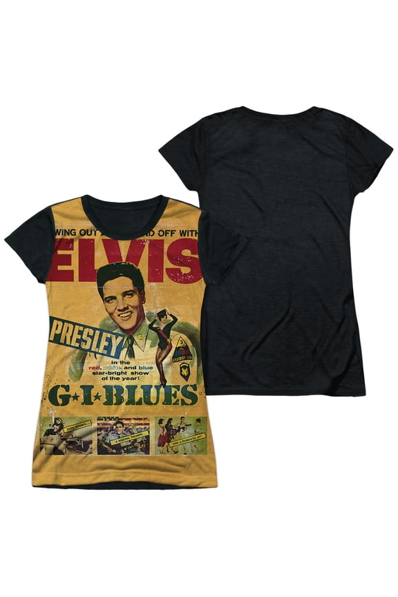 Elvis Presley GI Blues Junior Women's Sublimated T-Shirt White