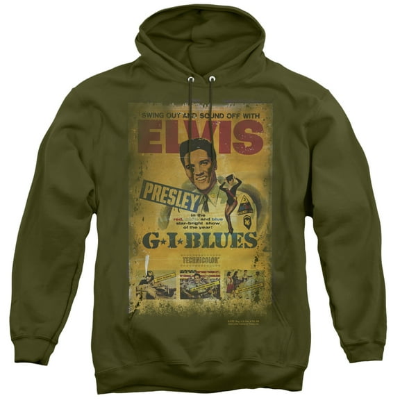 Elvis Presley - Gi Blues Poster - Pull-Over Hoodie - Medium