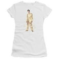 thumbnail image 1 of Elvis Presley Gold Lame Suit Junior Women's Sheer T-Shirt White, 1 of 2
