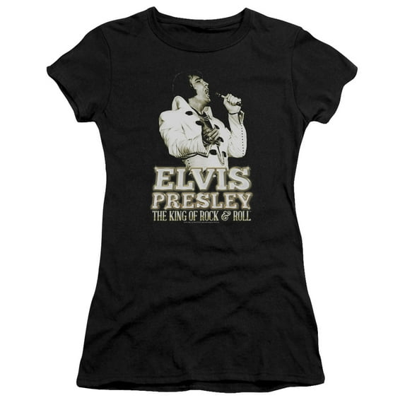 Elvis Presley Golden Junior Women's Sheer T-Shirt Black