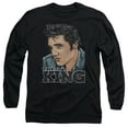 thumbnail image 1 of Elvis Presley Graphic King Adult Long Sleeve T-Shirt Black, 1 of 2