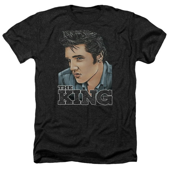 Elvis Presley - Graphic King - Heather Short Sleeve Shirt - Small