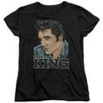 thumbnail image 1 of Elvis Presley Graphic King Women's T-Shirt Black, 1 of 2