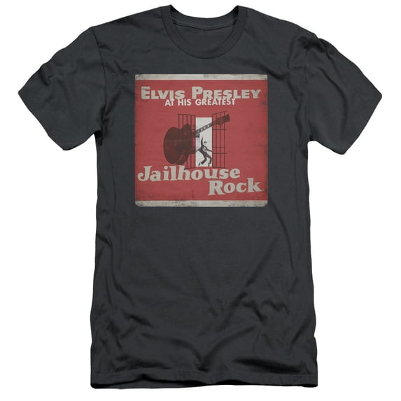 Elvis Presley Greatest Adult 30/1 T-Shirt Charcoal