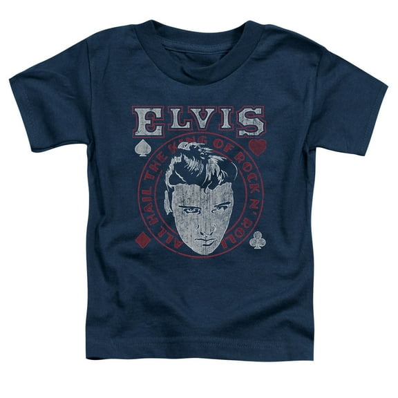 Elvis Presley Hail The King Toddler T-Shirt Navy