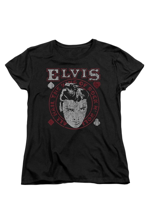 Elvis Presley Hail The King Women's T-Shirt Black