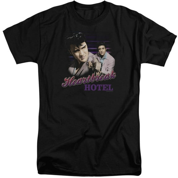 Elvis Presley Heartbreak Hotel S/S Adult Tall Black