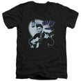 thumbnail image 1 of Elvis Presley Hillbilly Cat Adult V-Neck T-Shirt Black, 1 of 2