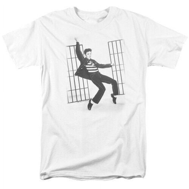 Elvis Presley Jailhouse Rock Adult 18/1 TShirt White