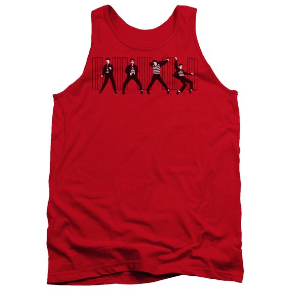 Elvis Presley Jailhouse Rock Adult Tank Top Red