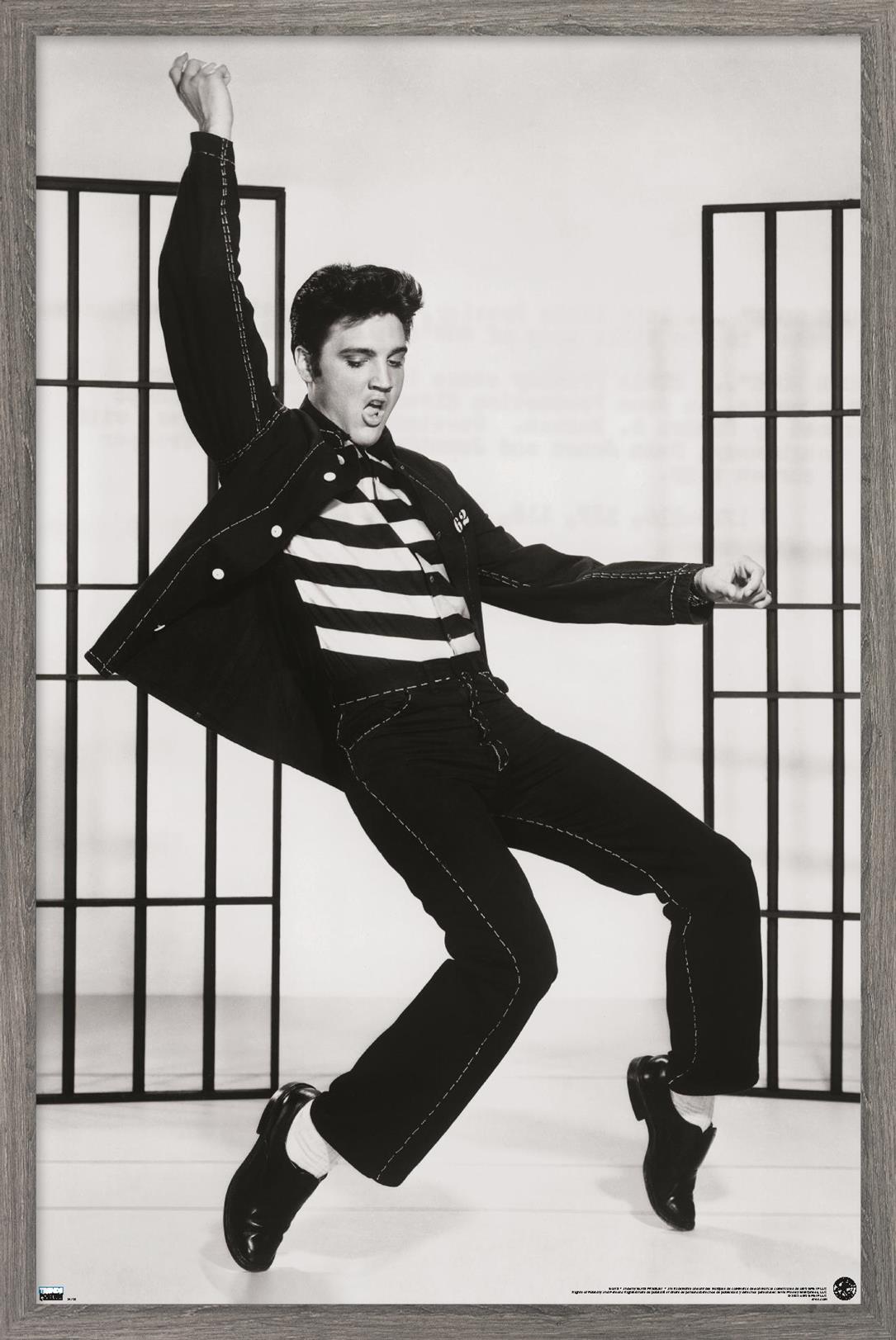 Elvis Presley - Jailhouse Rock Pose Wall Poster, 22.375" x 34" Framed ...