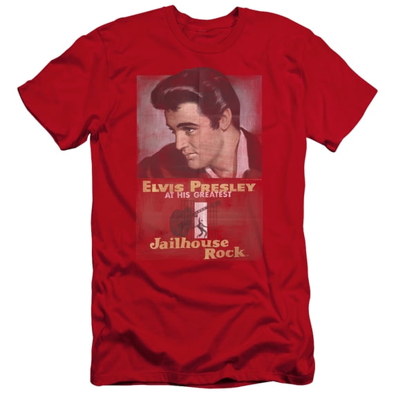 Elvis Presley - Jailhouse Rock Poster - Premium Slim Fit Short Sleeve Shirt - Small