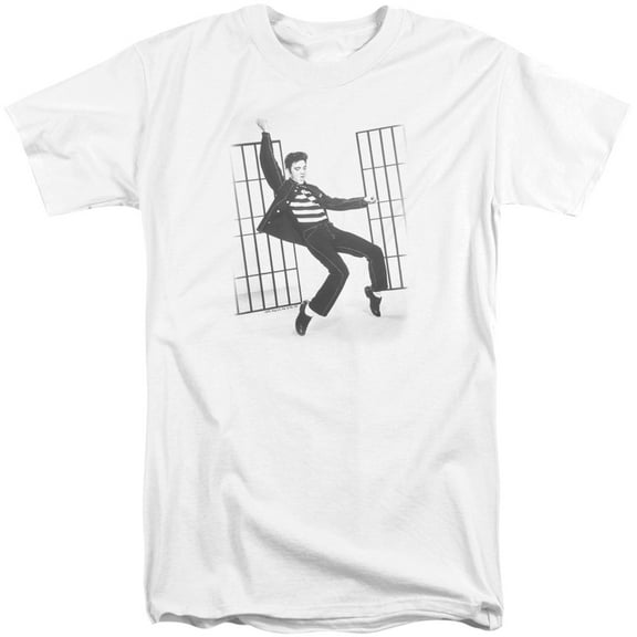 Elvis Presley Jailhouse Rock S/S Adult Tall White