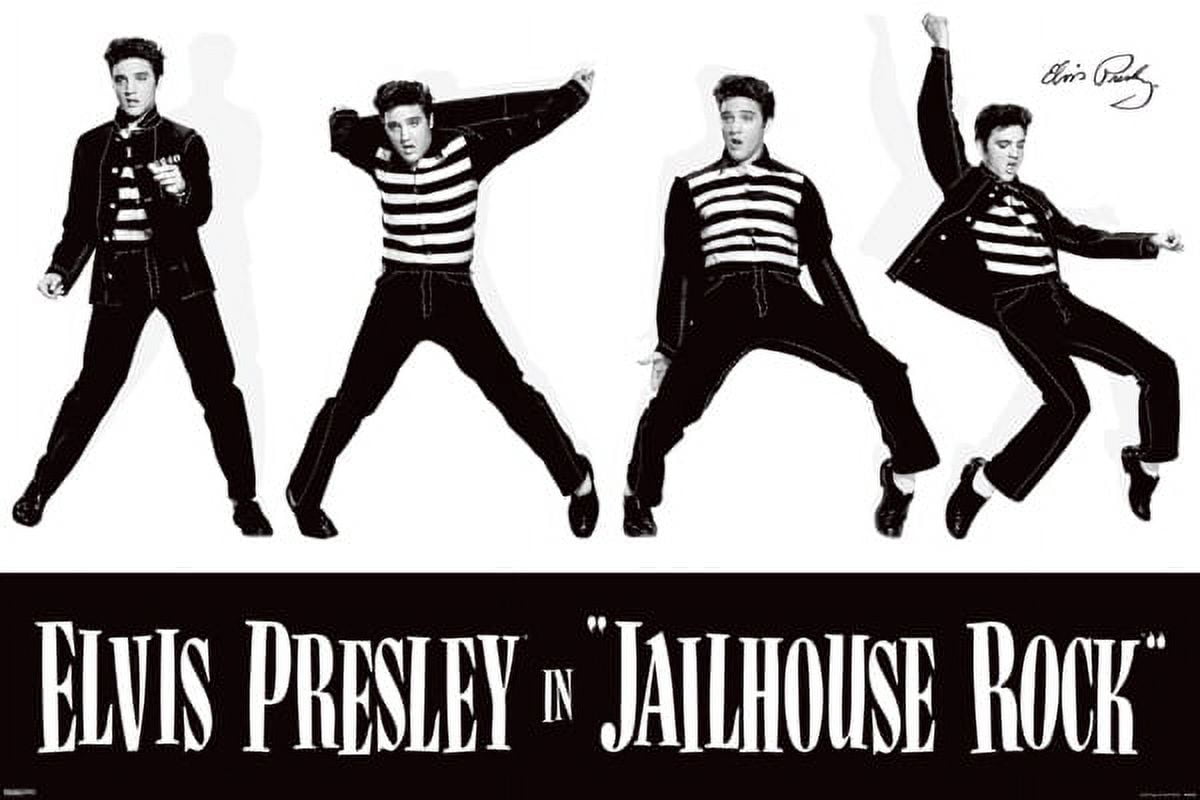 Elvis Presley - Jailhouse Rock - White Laminated Poster (36 x 24) 