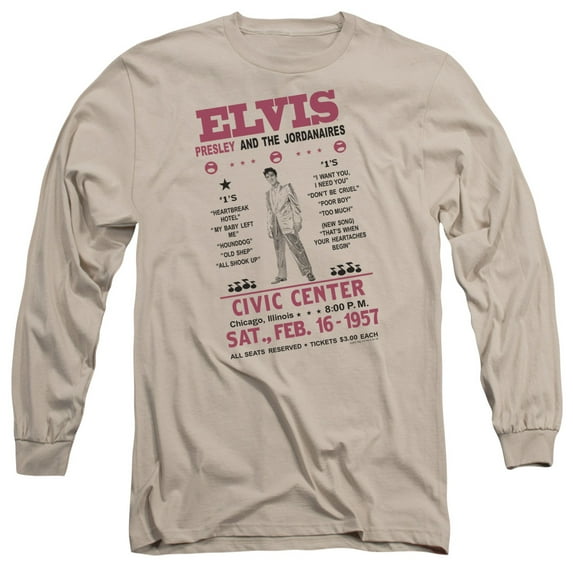 Elvis Presley Jordanaires Long Sleeve T-Shirt Sand