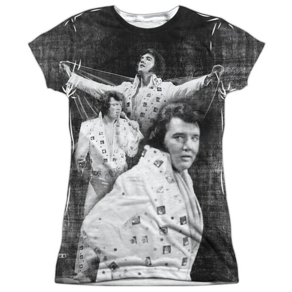 Elvis Presley King Of Rock N Roll Icon Legendary Junior Front Print Tee