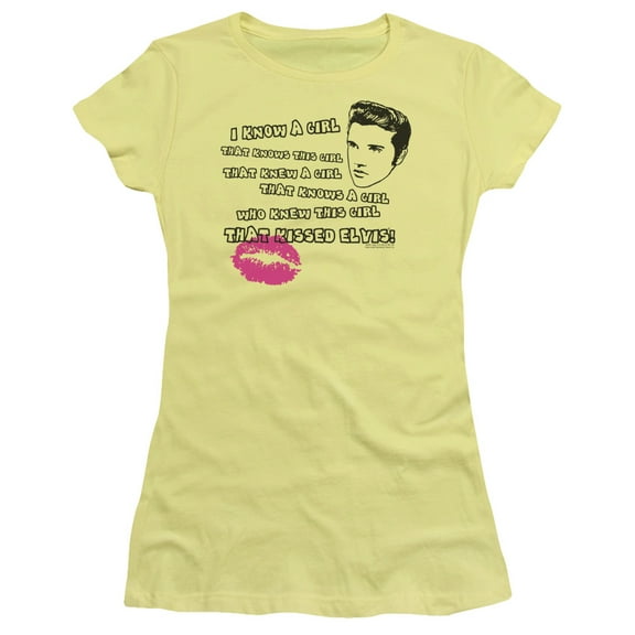 Elvis Presley Kissed Elvis Junior Women's Sheer T-Shirt Banana