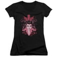 thumbnail image 1 of Elvis Presley Let's Face It Junior Women's V-Neck T-Shirt Black, 1 of 2