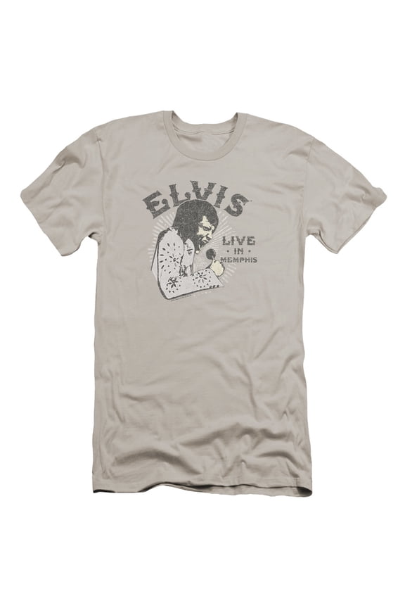 Elvis Presley - Live In Memphis - Premium Slim Fit Short Sleeve Shirt - XX-Large
