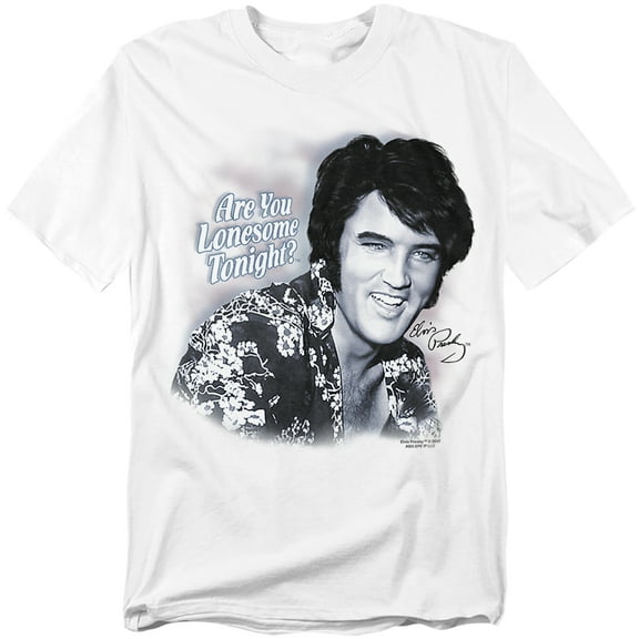 Elvis Presley Men's Are You Lonesome Tonight? T-shirt Small White