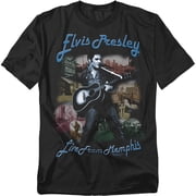 Elvis Presley Mens Memphis T-shirt Large Black