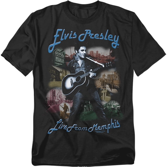 Elvis Presley Men's Memphis T-shirt Large Black