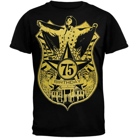 Elvis Presley Men's 75th Birthday Star Subway Short Sleeve T Shirt