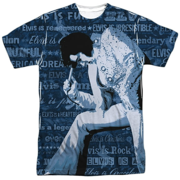 Elvis Presley Men's Is Everything Sublimation T-shirt XXX-Large White
