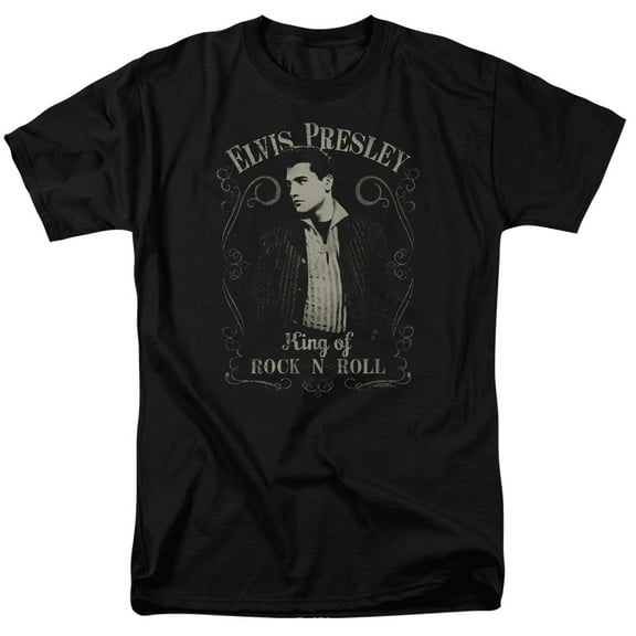 Men's Elvis Presley Rock Legend T-shirt Medium Black