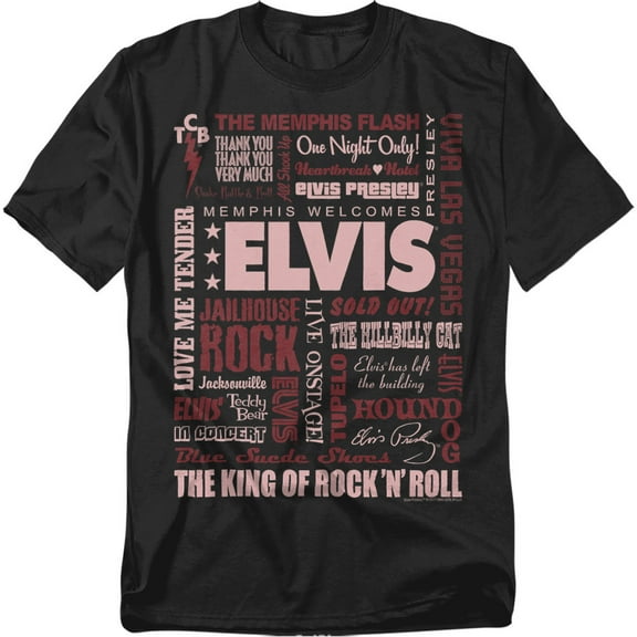 Elvis Presley T-Shirt Whole Lotta Type Unisex Graphic Tee For Men & Women