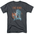 thumbnail image 1 of Trevco ELV837-AT-6 Elvis Presley & Mic in Hand Short Sleeve Adult 18-1 T-Shirt, Charcoal - 3X, 1 of 2