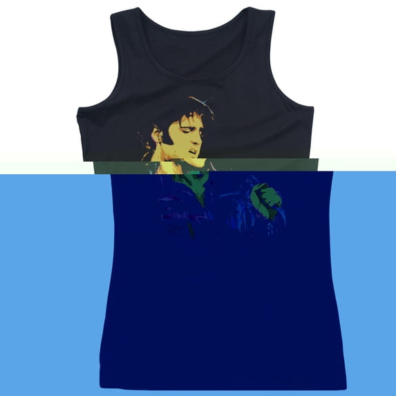 Elvis Presley Neon Elvis Junior Women's Tank Top Black