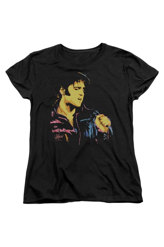 Elvis Presley - Neon Elvis - Women's Short Sleeve Shirt - Medium