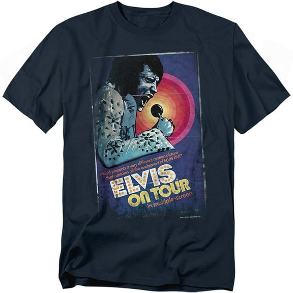 Elvis Presley T-Shirt On Tour Poster Unisex Graphic Tee For Men & Women