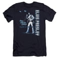 thumbnail image 1 of Elvis Presley One Night Only Premium Canvas Slim Fit T-Shirt Navy, 1 of 2
