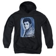 thumbnail image 1 of Elvis Presley Overlay Youth Pullover Hoodie Sweatshirt Black, 1 of 2